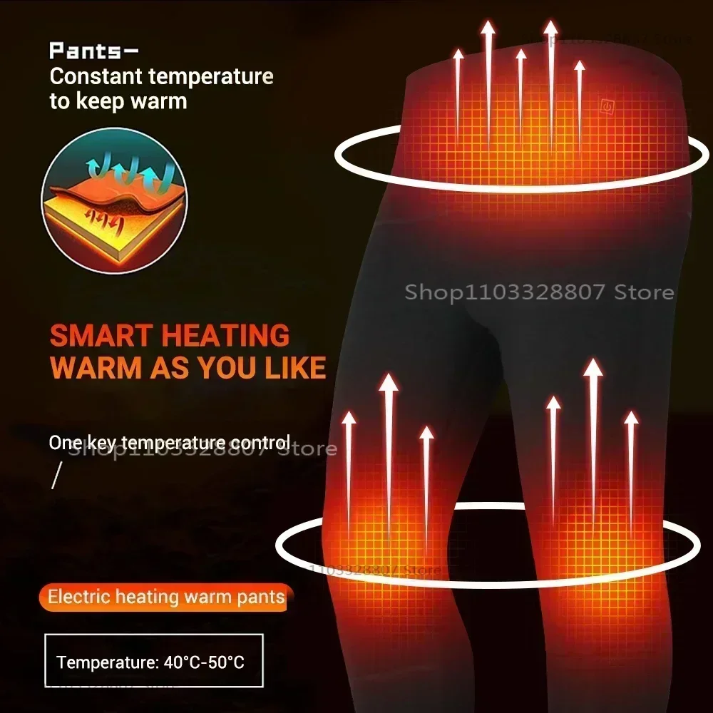 New Zone 28 Heated Winter Man Heated Suit Underwear Motorcycle USB Electric Powered Thermal Heating Motorcycle Pants Men Skiing