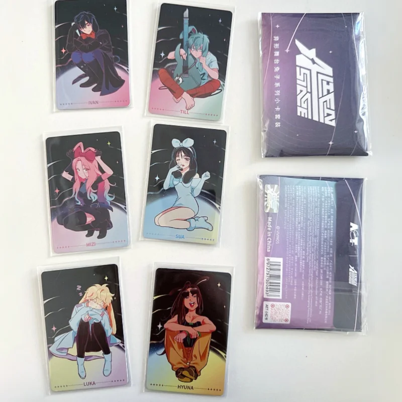 

Origina Новое поступление Alien сценический персонаж кролик серия карты набор Sua Иван Лука Till Mizi аниме фигурка карты периферийные рождественские подарки