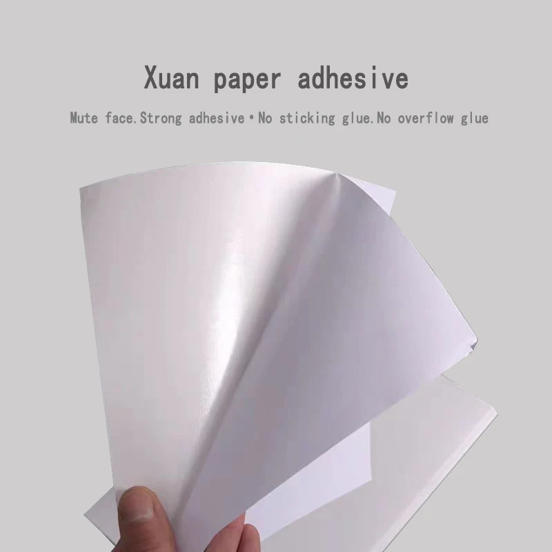 A4 15sheets White Xuan Rice Self-adhesive Paper Matte Surface Painting And Art Writting Printable By Inkjet And Laser