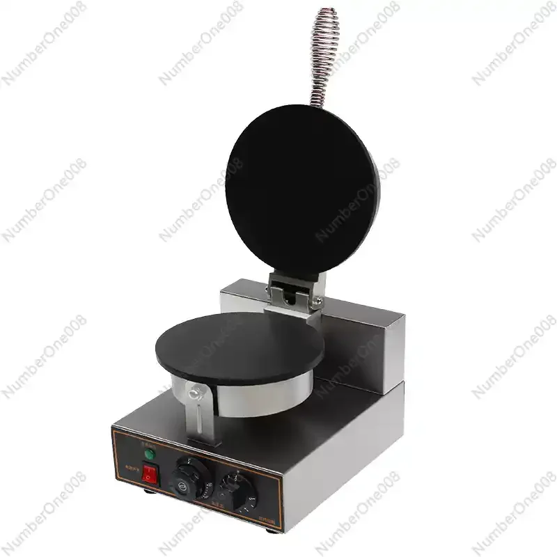 Commercial Single Head Waffle Cone Crepe Maker Ice Cream Cone Making Machine Flat Cone Maker Stainless Steel Food Machine