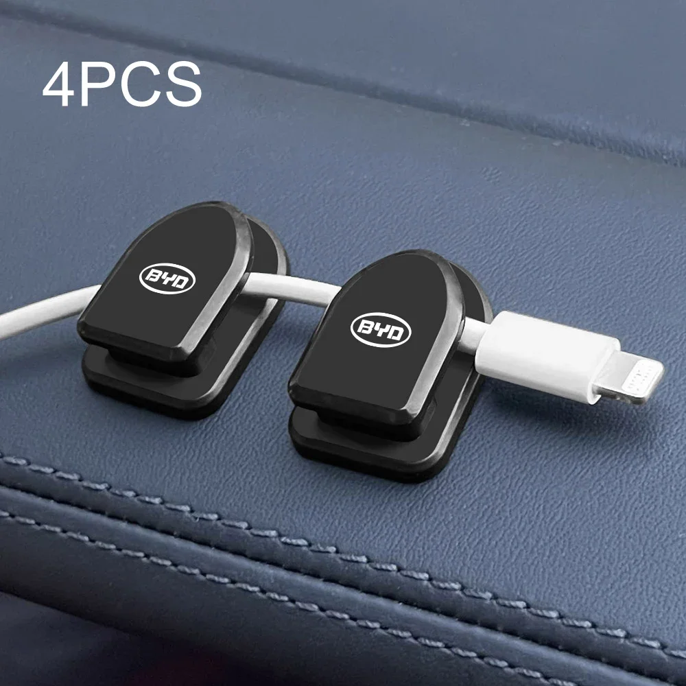 4-Piece Set Car Interior Seat Back Headrest Storage Hook Hanger Accessory Clips for BYD Song Plus Yuan Plus Tang Qin Han EV