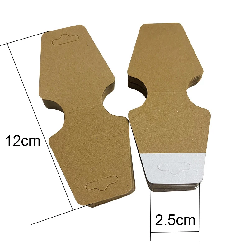 50pcs Self Adhesive Necklace Cases Holder Cards Paperboard Paper Bracelet Packaging Display Cardboard For Diy Jewelry Making