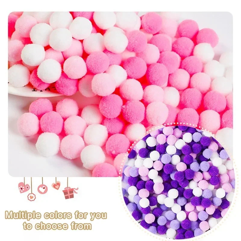 8-30mm pompom misto fofo macio pom pom poms macaron pompons natal pom pom bolas de pele multicolorido gradiente pompom diy artesanato decoração