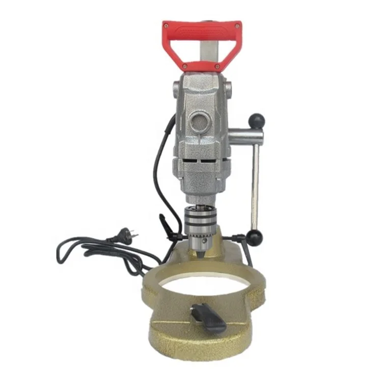 Drilling electric vertical stone hole drilling machine with suction cup base for countertop faucet holes