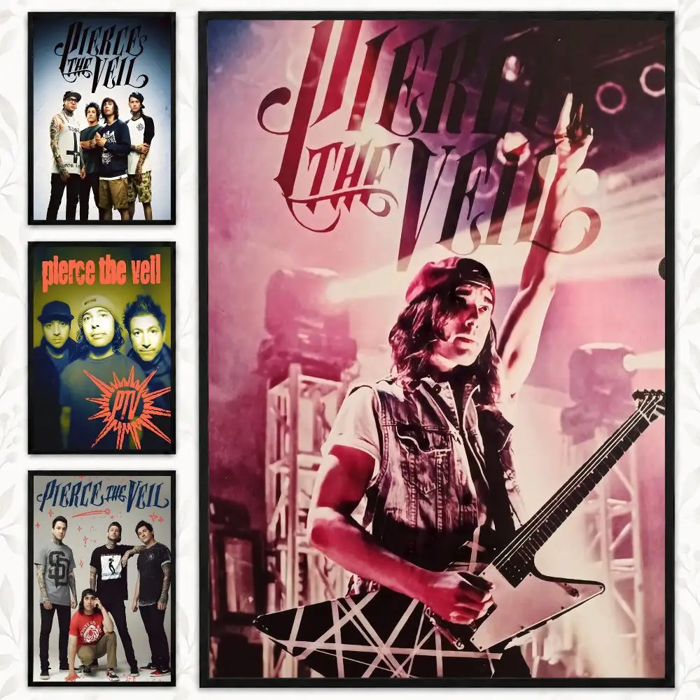 Pierce The Veil Post Hardcore Rock Band Album Emo Music Poster Decorative art prints for the home, holiday gifts, unframed
