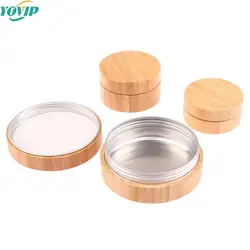 Big Size 100g 50g 30g Bamboo Bottle Cream Jar Nail Art Cream Refillable Cosmetic Makeup Container Bottle Storage Box