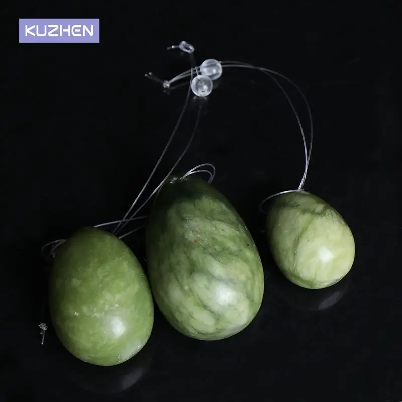 

3PCS/Set Natural jade Egg Women Pelvic floor Muscle Kegel Exercise Vaginal Tightening exercise yoni egg ben wa ball