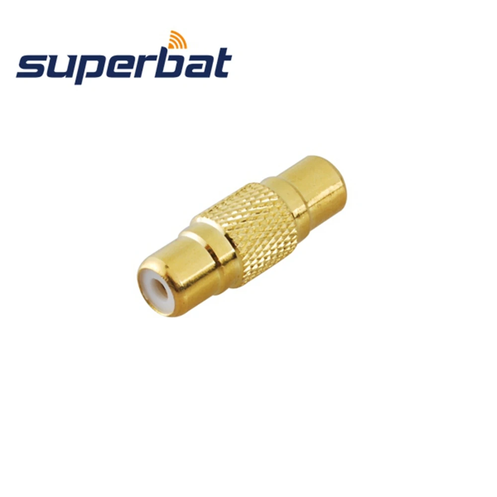 Adaptor RCA Superbat konektor RF adaptor lurus wanita Jack ke betina