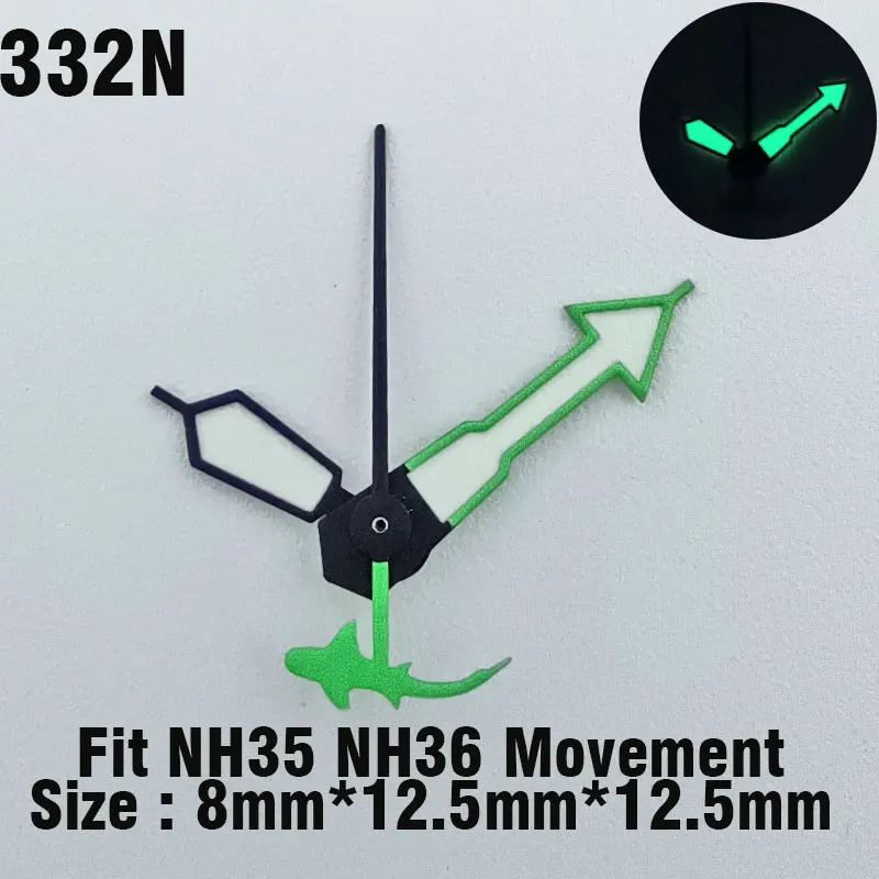 Watch hands NH Hands 35 36 Super Green glow in the dark hands Seconds Watch accessories for NH movement 35 36 assembly