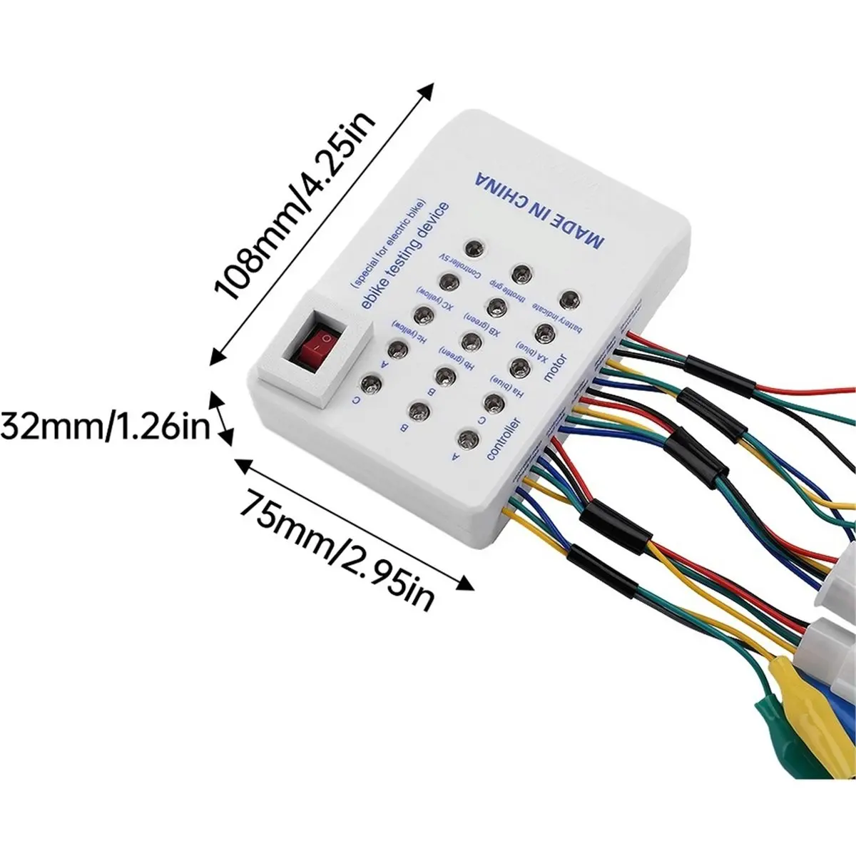 Compatible E‑Bike Brushless Motor Tester Electro Car EBike Scooter Detector Motor Controller Repair Device 24V/36V/48V/60V/72V