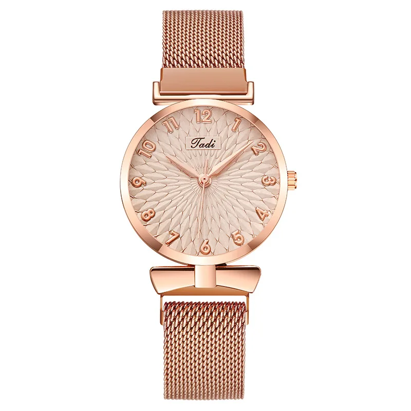 Fashion Quartz Wrist Watch for Women Digital Sunflower Bow Design Casual Ladies Wristwatch Female Watches Daily Wear Girl Gifts