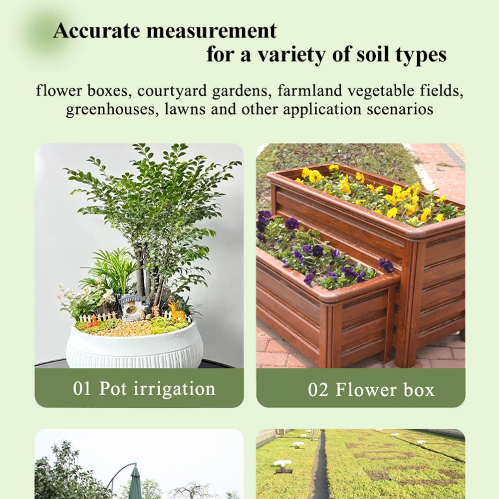 Tuya Zigbee Wireless Soil Intelligent Temperature Humidity Tester Mobilephone APP Real Time for Garden Farmland Planting