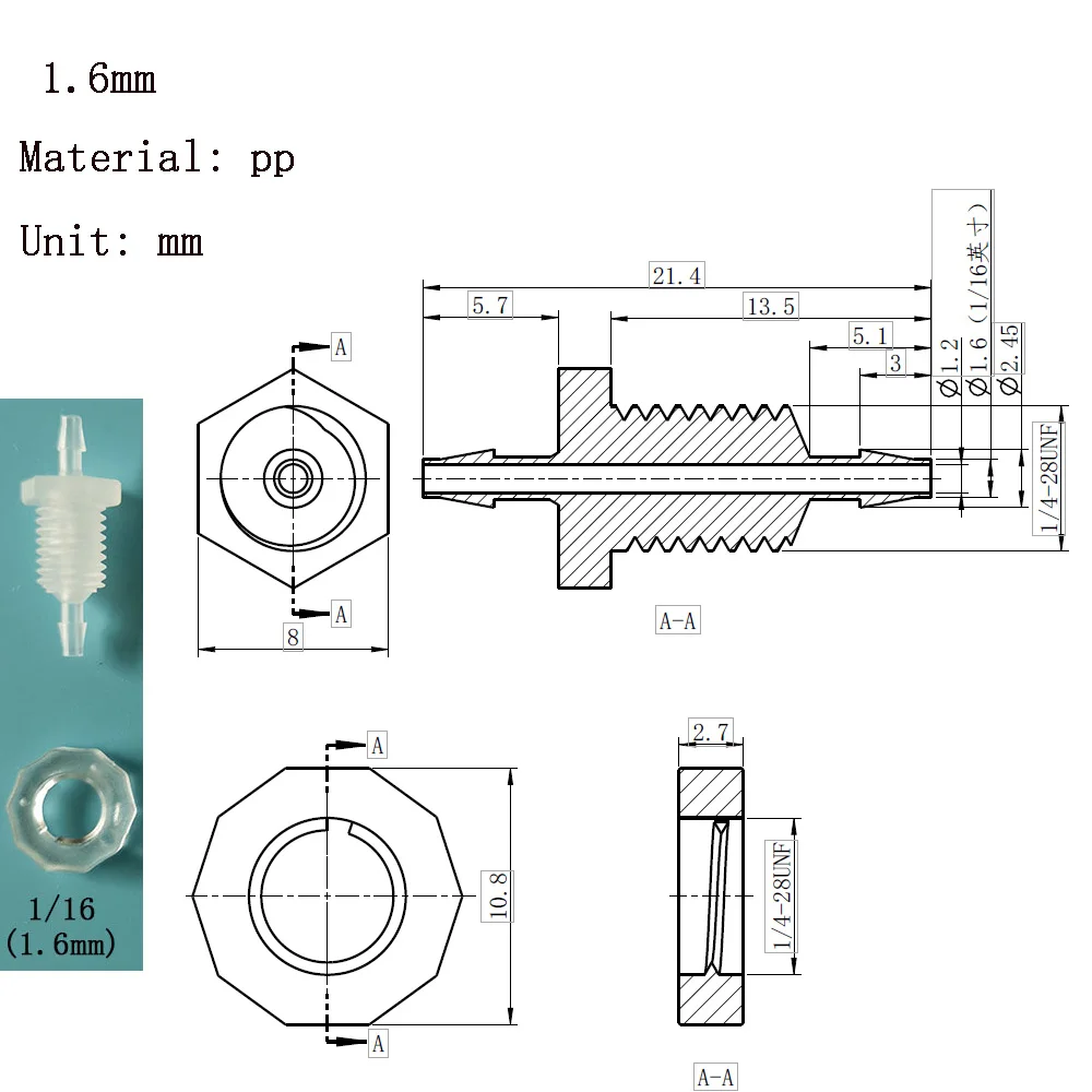 Adapter PP Plastic Air Valve Pipe Dispensing Subpackaging Trainer Barrel Fitting Silica Gel Tube Connector Pagoda Head