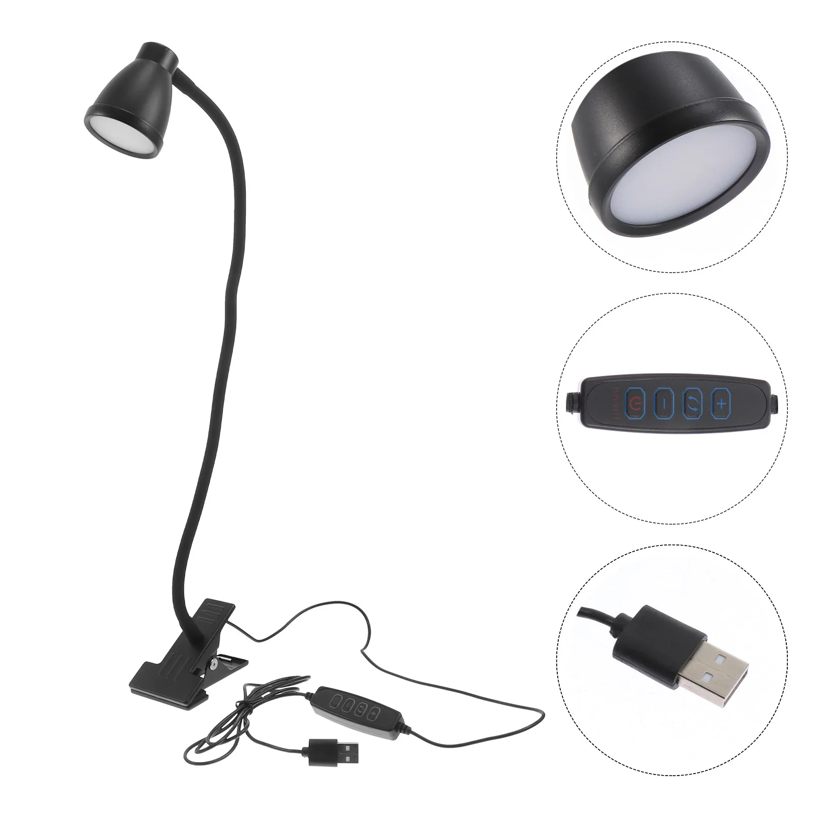 

1 шт. USB-лампа-прищепка, креативная лампа для чтения с защитой глаз, ночная лампа для учебы, прикроватная USB-лампа на прищепке для дома и общежития