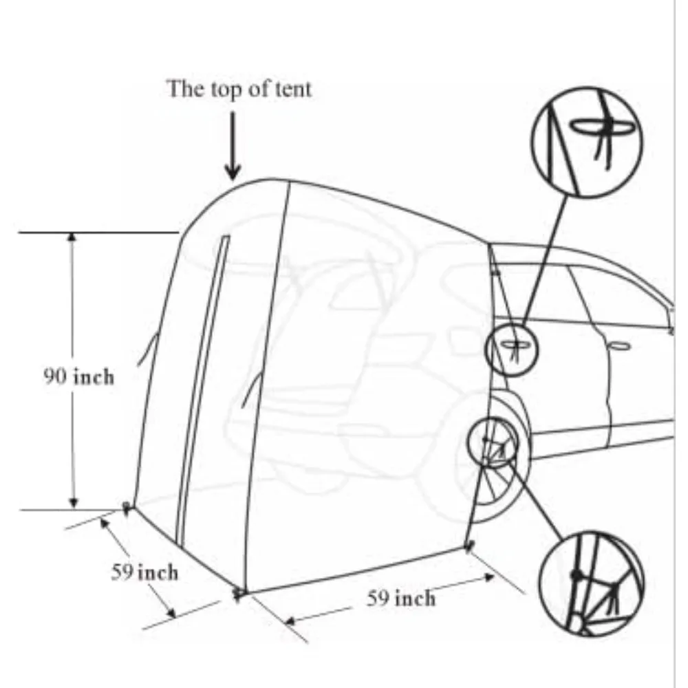 خيمة مأوى للباب الخلفي محمولة مقاومة للماء للخصوصية والأنشطة الخارجية #2