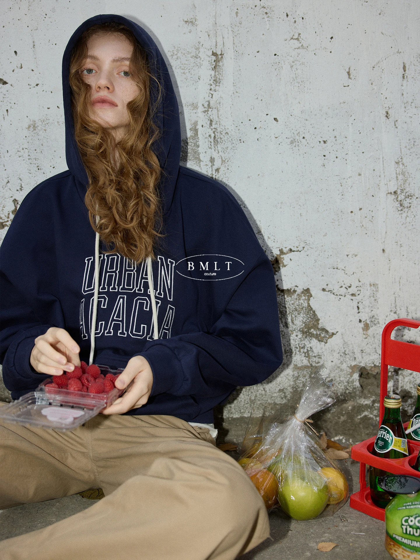 

BMLT Women's Hoodie 100% Cotton Thickened Casual Print Korean Style Outerwear Long Sleeve Regular Fit Commute Style
