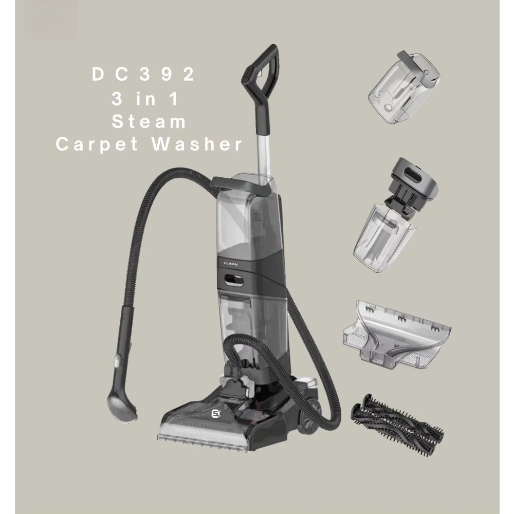 1200W Bagless Hand‑Held Wet Dry Steam Vacuum Cleaner, 2.9L Hot Water Scrubbing Extractor for Household Deep Cleaning