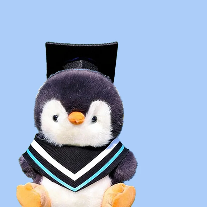 Cute Graduation Penguin Plush Toy Soft Stuffed Animal with Graduation Cap and Gown Graduation Gift for Class of Students Friend