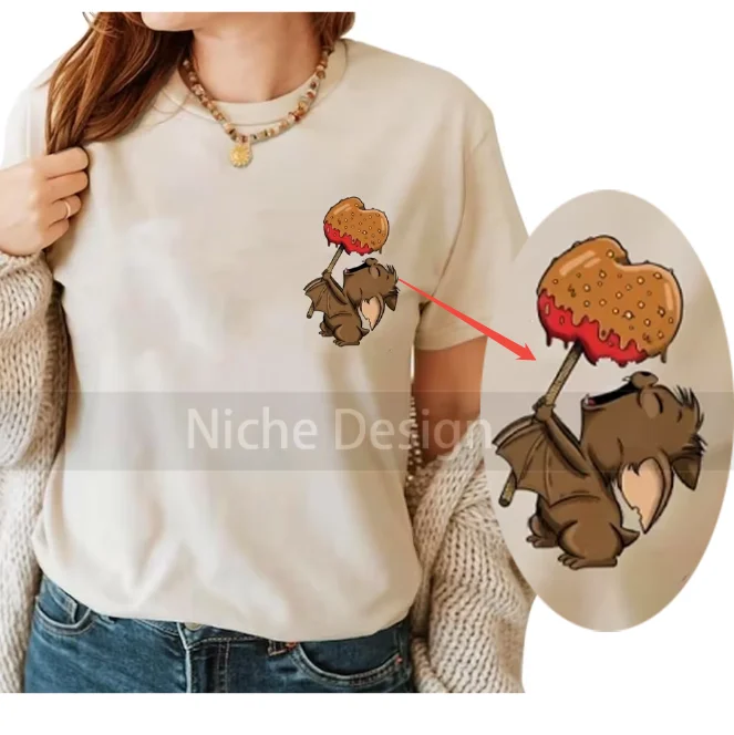 

Симпатичная нишевая женская футболка в стиле ретро, негабаритная футболка с рисунком Y2K | Ручная роспись искусства в корейском стиле | Летняя крутая футболка 2025 года