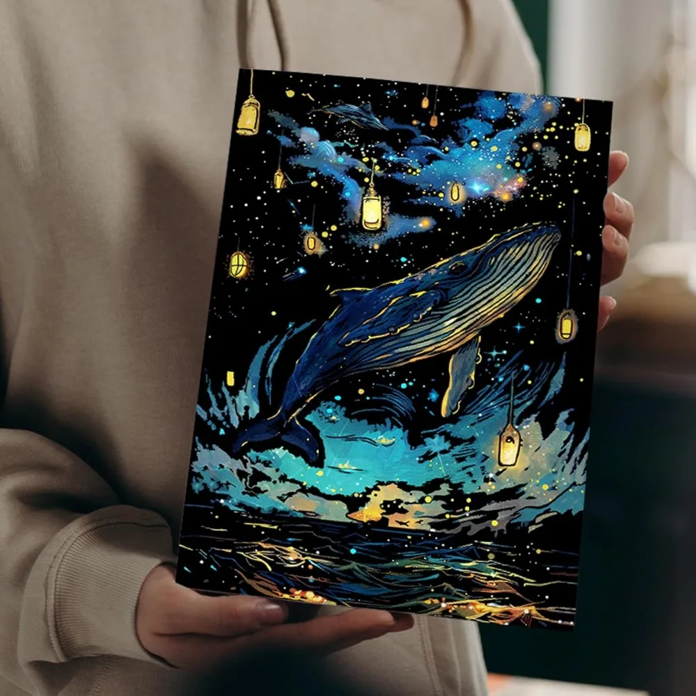 大人と子供のためのスクラッチアート - 光るスクラッチペイントの筏セット、旅行好きへのストレス解消ギフト