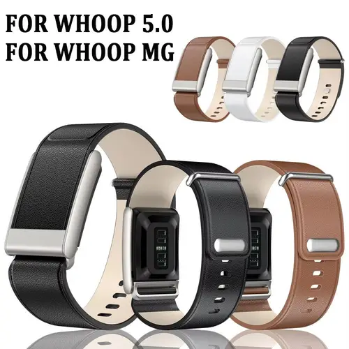 Imagen 1 del producto Nueva correa de cuero de repuesto, pulsera de Fitness ajustable de cuero genuino para Whoop 5,0/MG