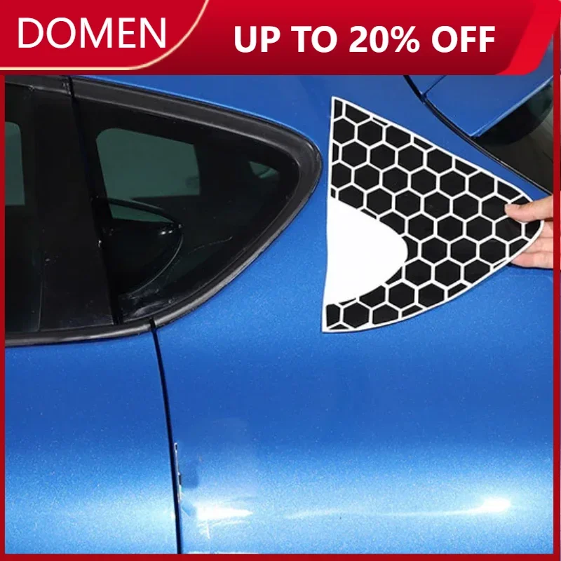 

Para SEAT Leon MK2 2008-2012 PVC negro cuarto trasero ventana calcomanías diseño de panal pegatina embellecedora accesorios de c
