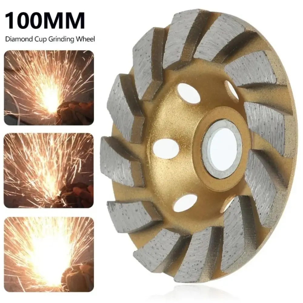 12 Segments Diamond Grinding Cup Wheel Ceramic Bond Heavy Duty Turbo Diamond Cup Wheel Diamond Embedded Turbo Design