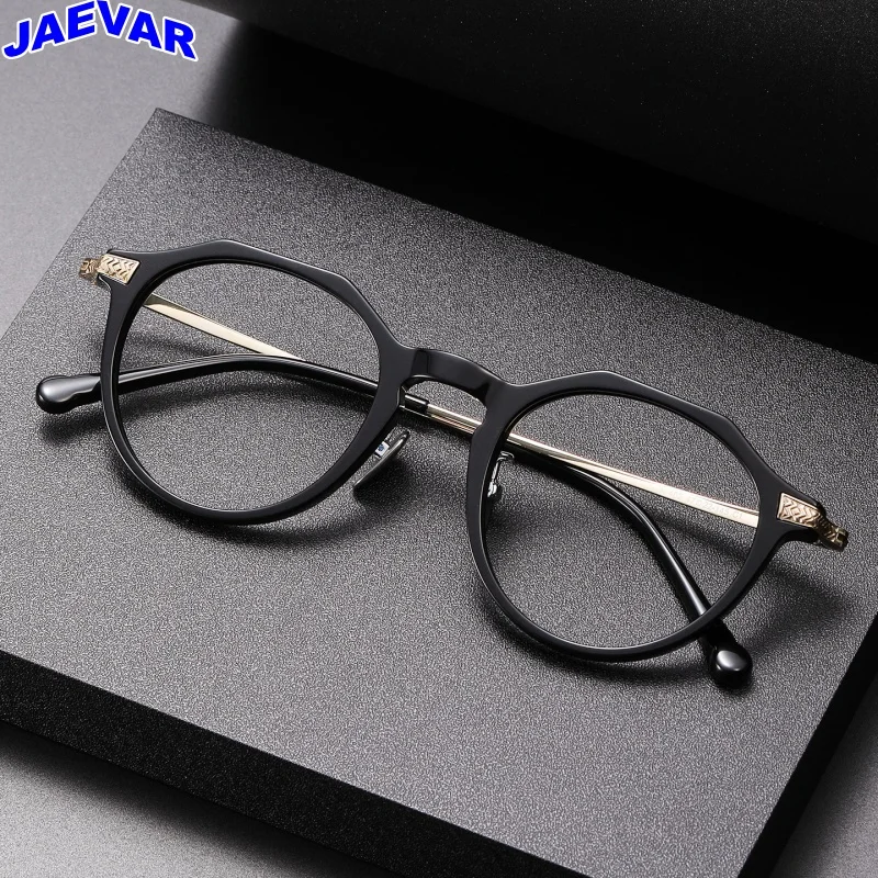

Plate Eyeglass Frame Retro Polygonal Men's And Women's Eyeglass Frame Ultra Light High-quality Optical Prescription Frame N-402