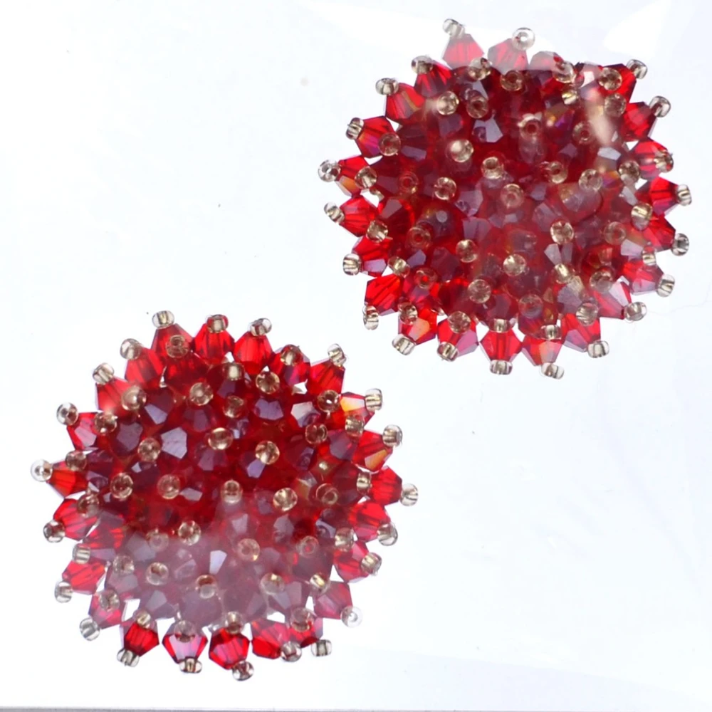 قطعتان من أغطية الأزرار الأنيقة المصنوعة يدويًا من الكريستال المطرز للنساء، مشابك أزرار القميص، إكسسوارات تزيين المجوهرات