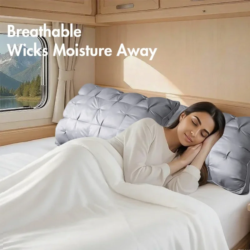 

Dual Home/RV Luxury Neck Pillow | 3D Pleated Multi-Use Travel Bedding - Premium Soft & Hand-Washable Design