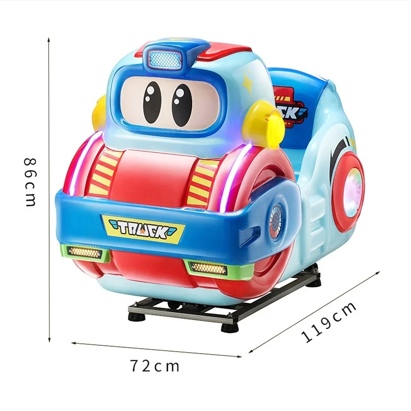 Engineering vehicle Kids amusement indoor kiddie rides child swing car fiberglass game machine