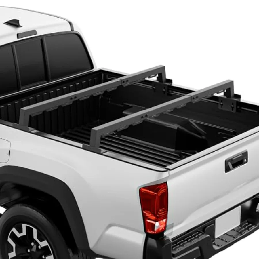 

Багажник на кузов грузовика с 2 поперечными перекладинами, совместимый с Silverado/Sierra/Ram/F-Series/Tacoma/Tundra/Titan/Fr