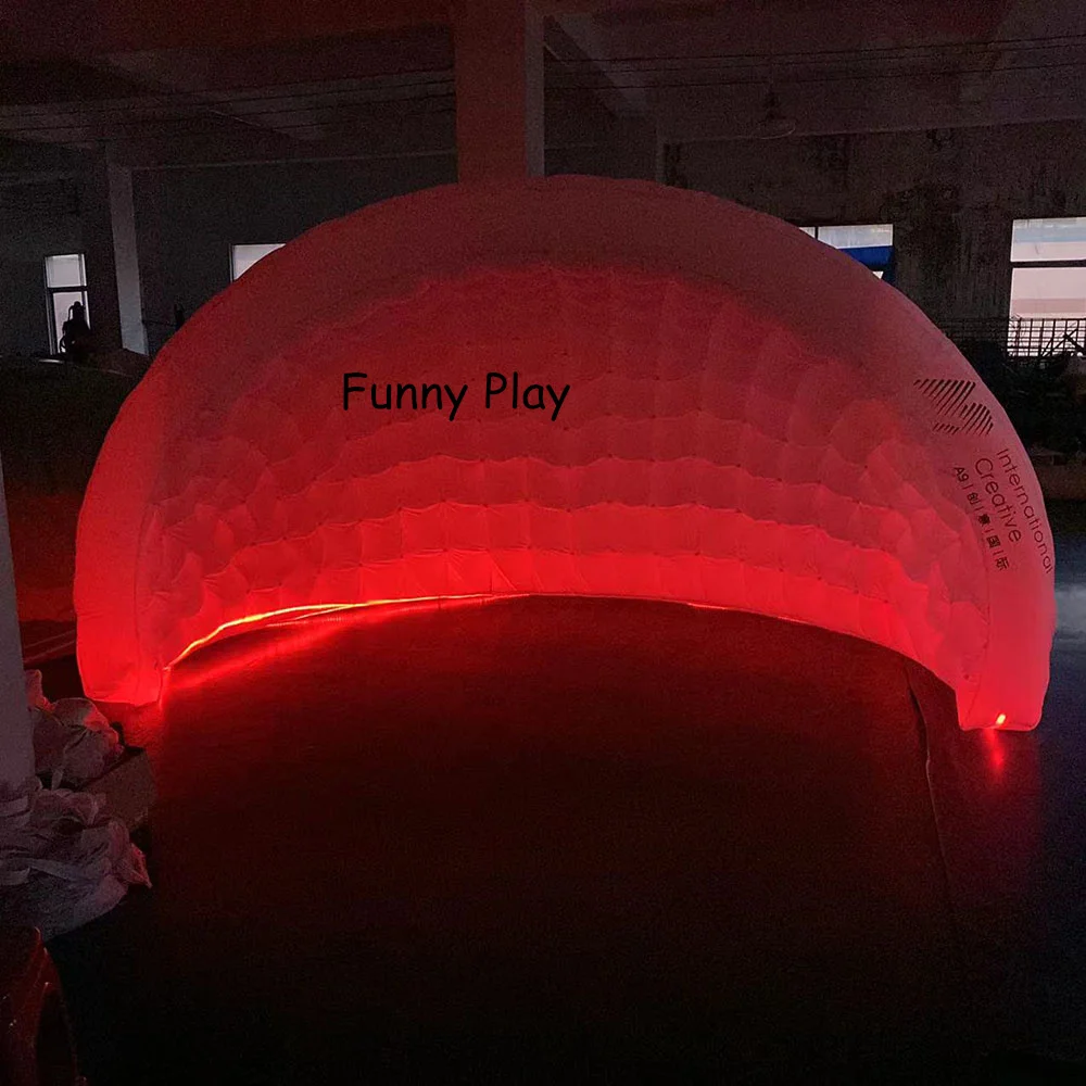 luna inflatable pob structure,beautiful led lighting inflatable bar tent for event party and wedding,air igloo shell tents