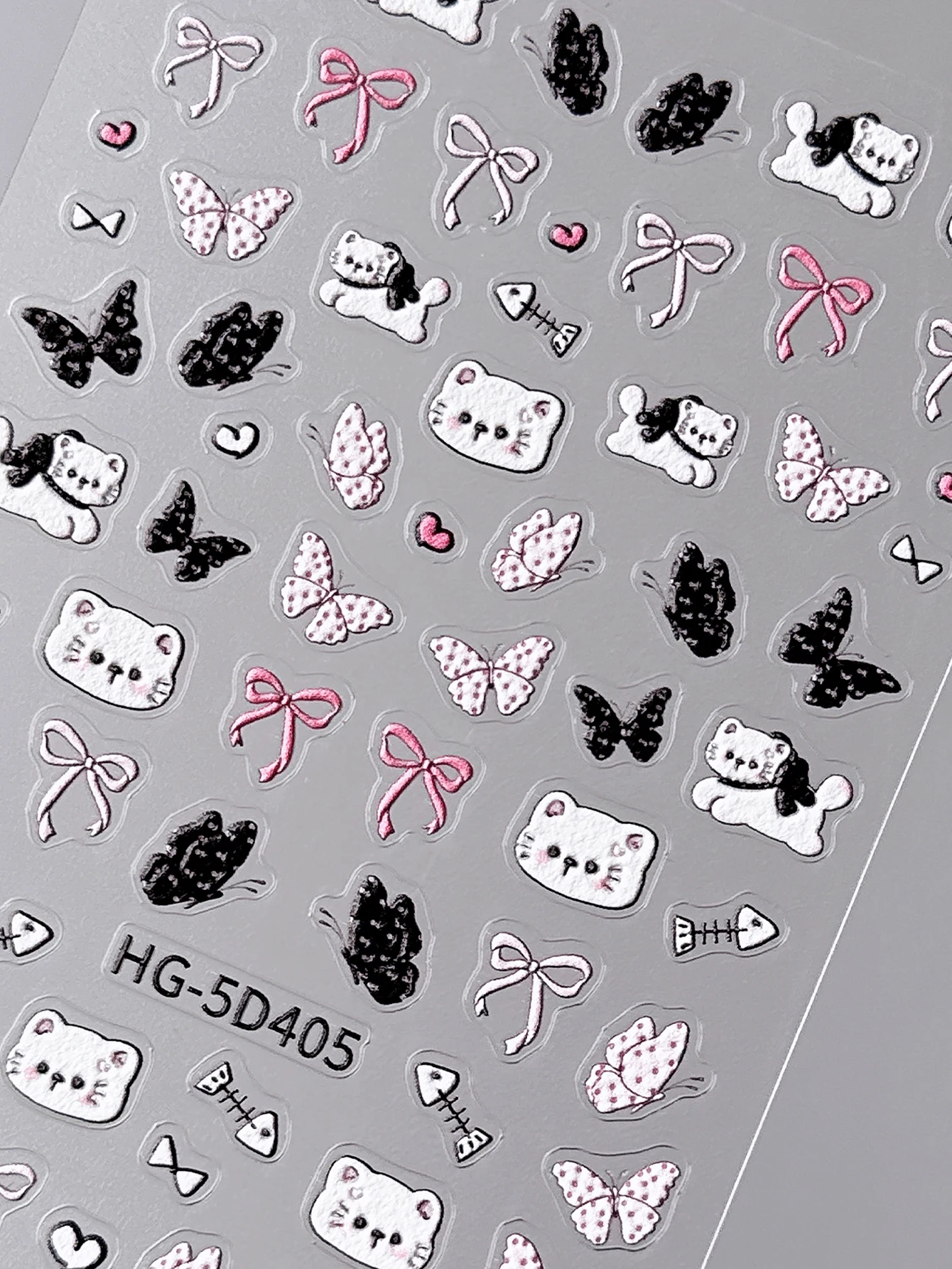 1pc White Daisy Nail Sticker Relief Three-Dimensional Exquisite Cute Cartoon Small Fresh Variety Multi-Color Sticker Decoration