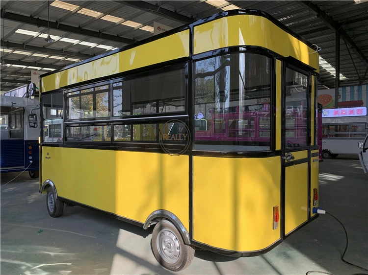 شاحنة طعام كهربائية، مقطورة مطبخ متنقلة، تصميم عصير هوت دوج، آلة بيع عربة الآيس كريم