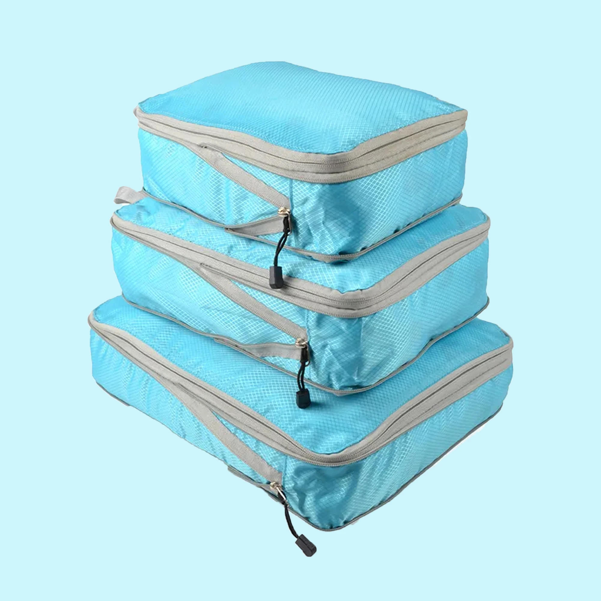 Foldable Travel Compression Packaging Cube Waterproof Storage Bag Portable Lightweight Nylon Handbag