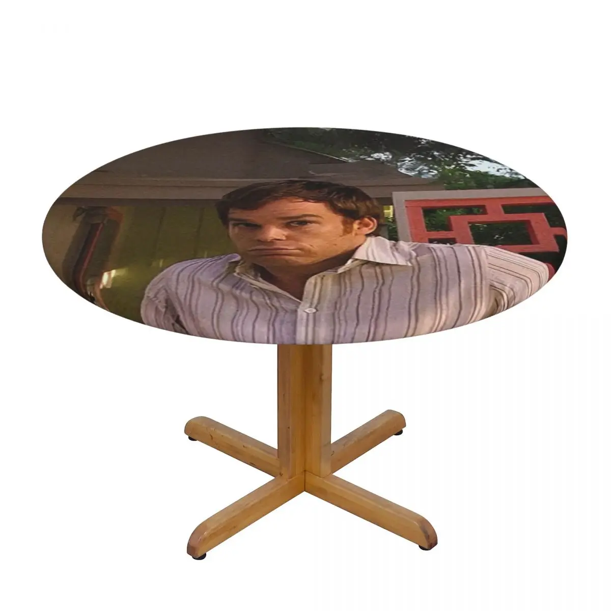 Movie Dexter Morgan Waterproof Round Tablecloth Oilproof Table Cloth for Kitchen Events Dining Table Cover