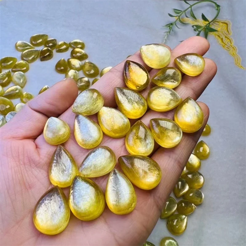 5pcs Natural Lepidolite TeardropPendant Fashion Fengshui Crystal Jewelry Holiday Gift Women Healing Energy Stone 15-21mm