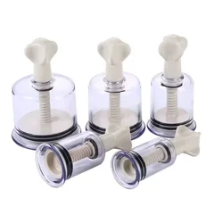 4 Size Nipple Sucker Enlarger Nipple Clamps Pussy Pump Clitoris Clip Vacuum Stimulate Breast Enlarger Sex Toy For Women Men BDSM