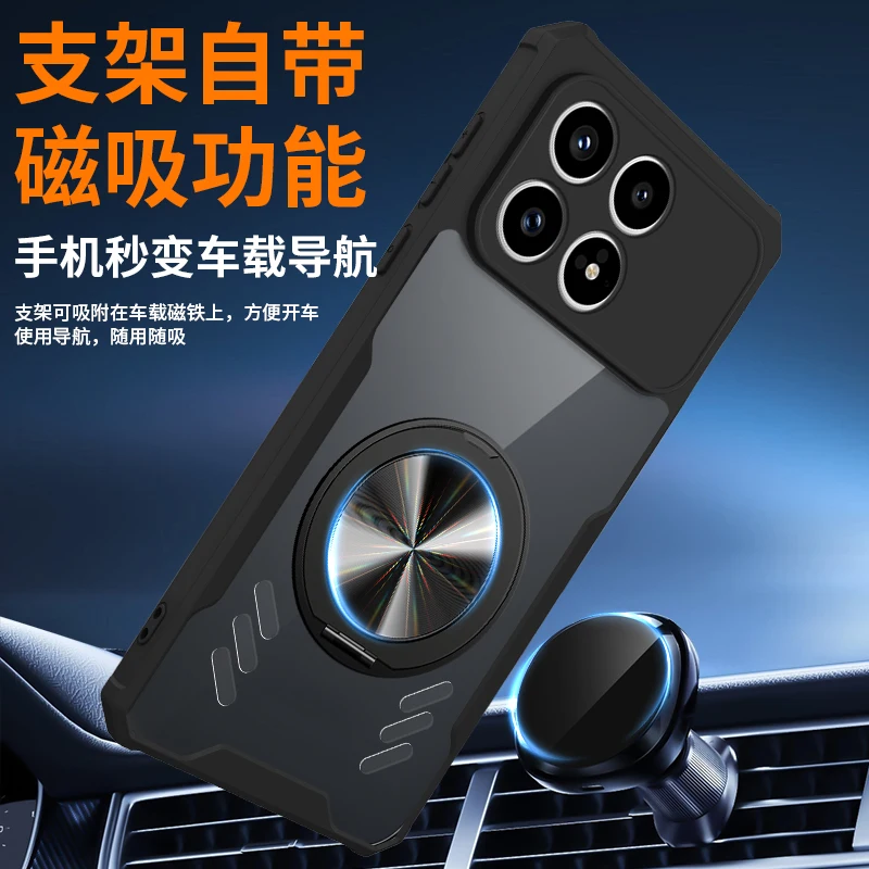 مغناطيسي 360 ° حافظة تبريد بحامل دوران لهاتف Redmi K90 Pro Max K80 K70 Pro Ultra K70E غطاء شفاف مقاوم للصدمات #2