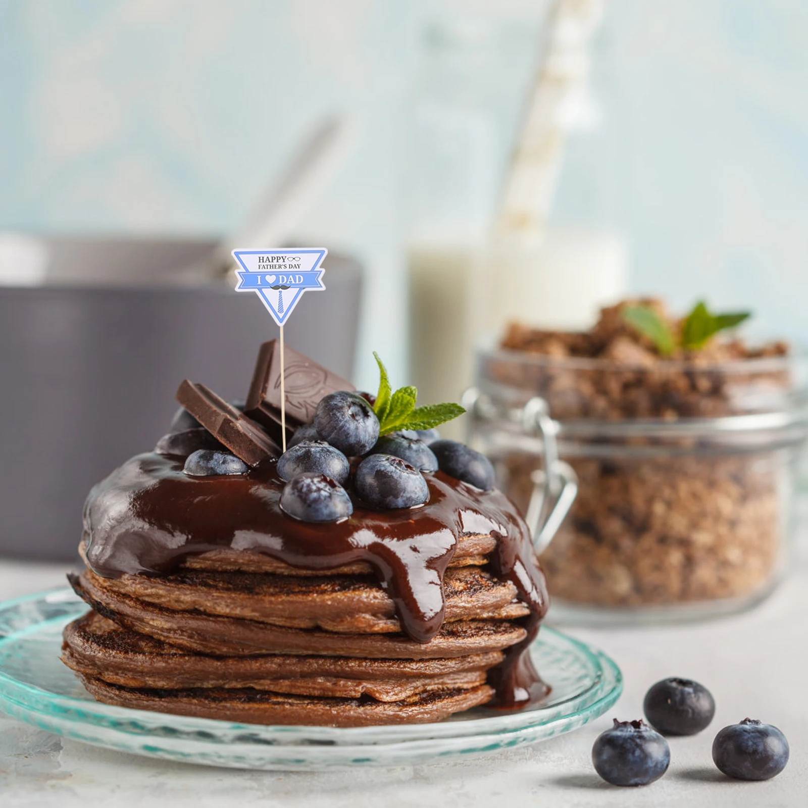 

13Pcs Cake Picks Father's Day Party Decorative Adorns Creative Dessert Inserts Cupcake Decorative Props Cupcake Picks