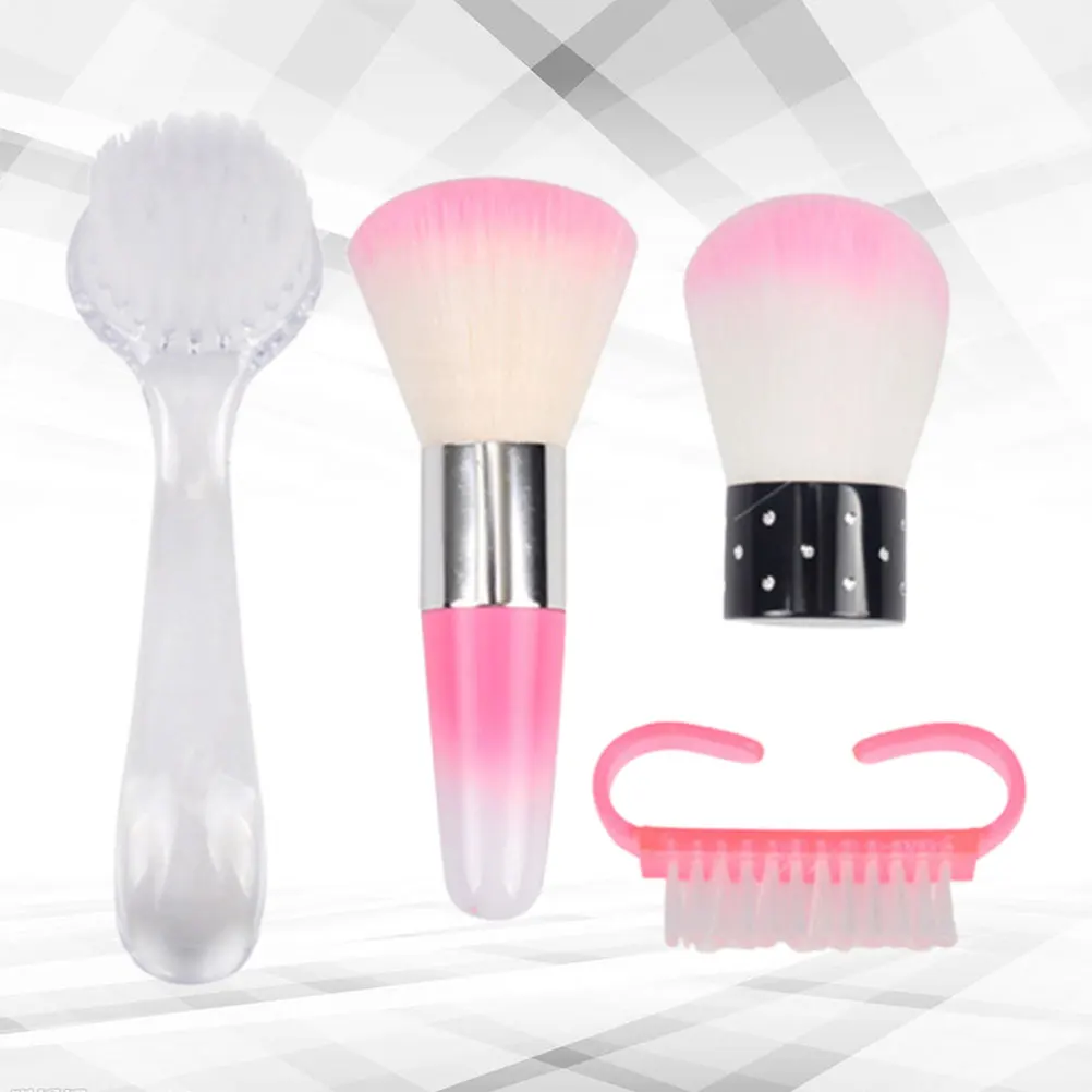 

1 Set Cleaning Brush Set Durable Ergonomic Portable Art Tool For Manicure Pedicure Strong Dirt Removal Gentle On Skin Cleaner