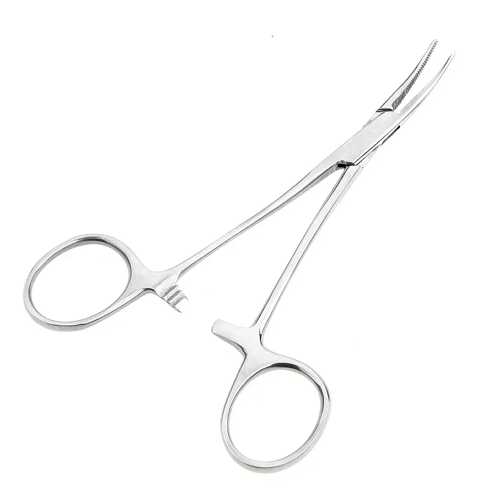 

Stainless Steel Locking Forceps Artery Surgical Clamp Curved Straight Tip Fish Hook Pliers Hemostatic Forceps Hand Tools