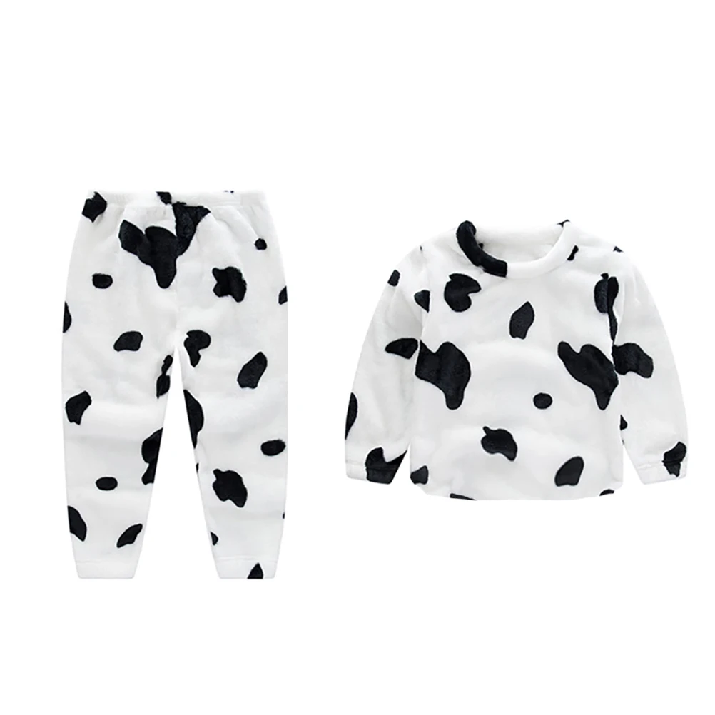 

Flannel Home Clothes Girls' Sleepwear Pajama Cartoon Nightgown Leisurewear Kids Children Pajamas