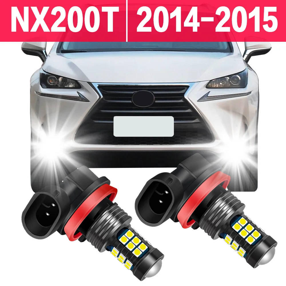 2X Car LED Fog Light Bulb For LEXUS NX200T 2014 2015 Accessories Automotive Front Fog Lamps Replacing White