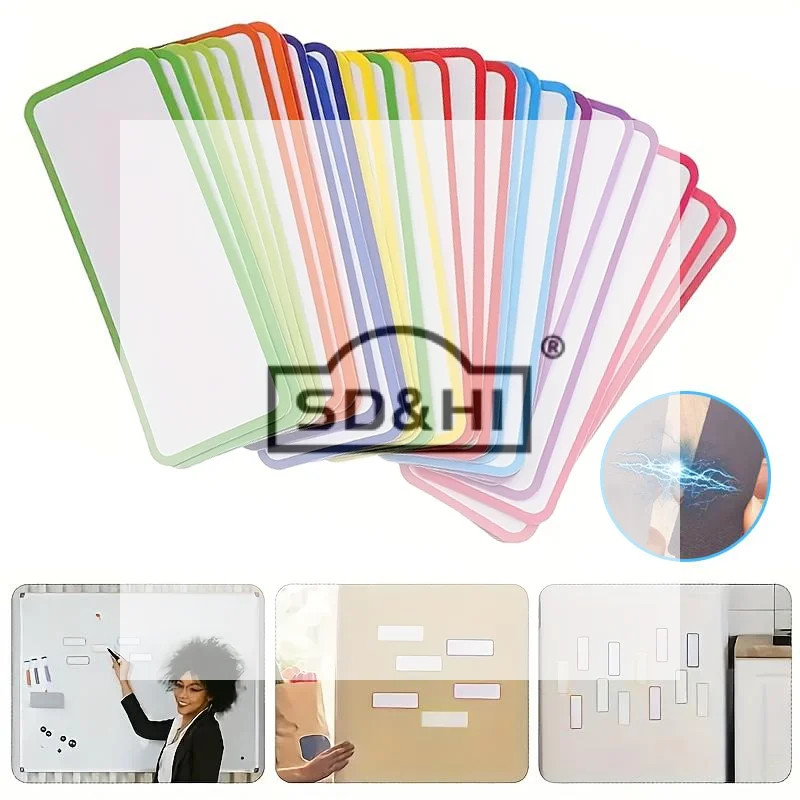 5/10/20/30/50Pcs Blank Dry Erase Magnetic Labels Name Stickers Soft Whiteboard Magnet Tags For Refrigerator Office School