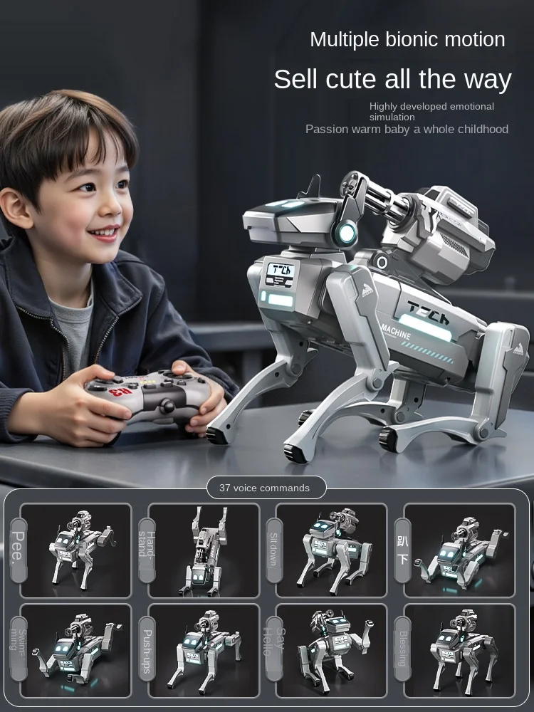 Controle com motor sem escova 10km material-presente de aniversário infantil 2025 novo robô ai brinquedo para cachorro remoto