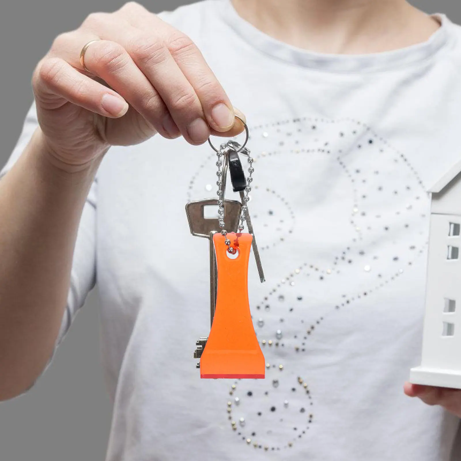 20 Pcs Lotto Ticket Keyring Tool Label Scratcher off Card Scraper Sticker Remover Keychain