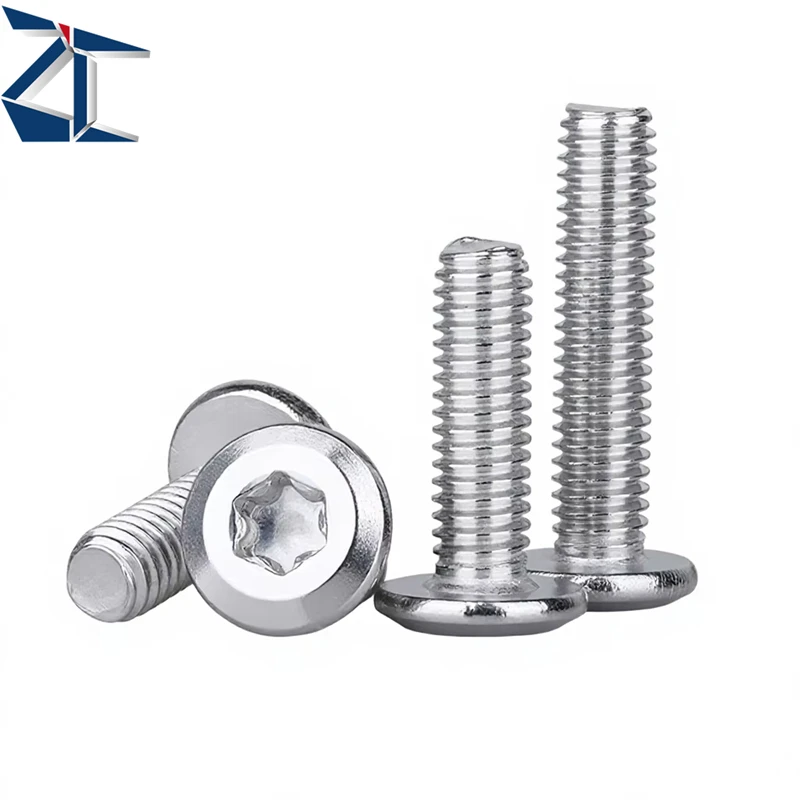 ZCBSTSE M2-M6 Stainless Steel Ultra Low-Profile Torx Head Cap Screw Coarse Thread Machine Screw