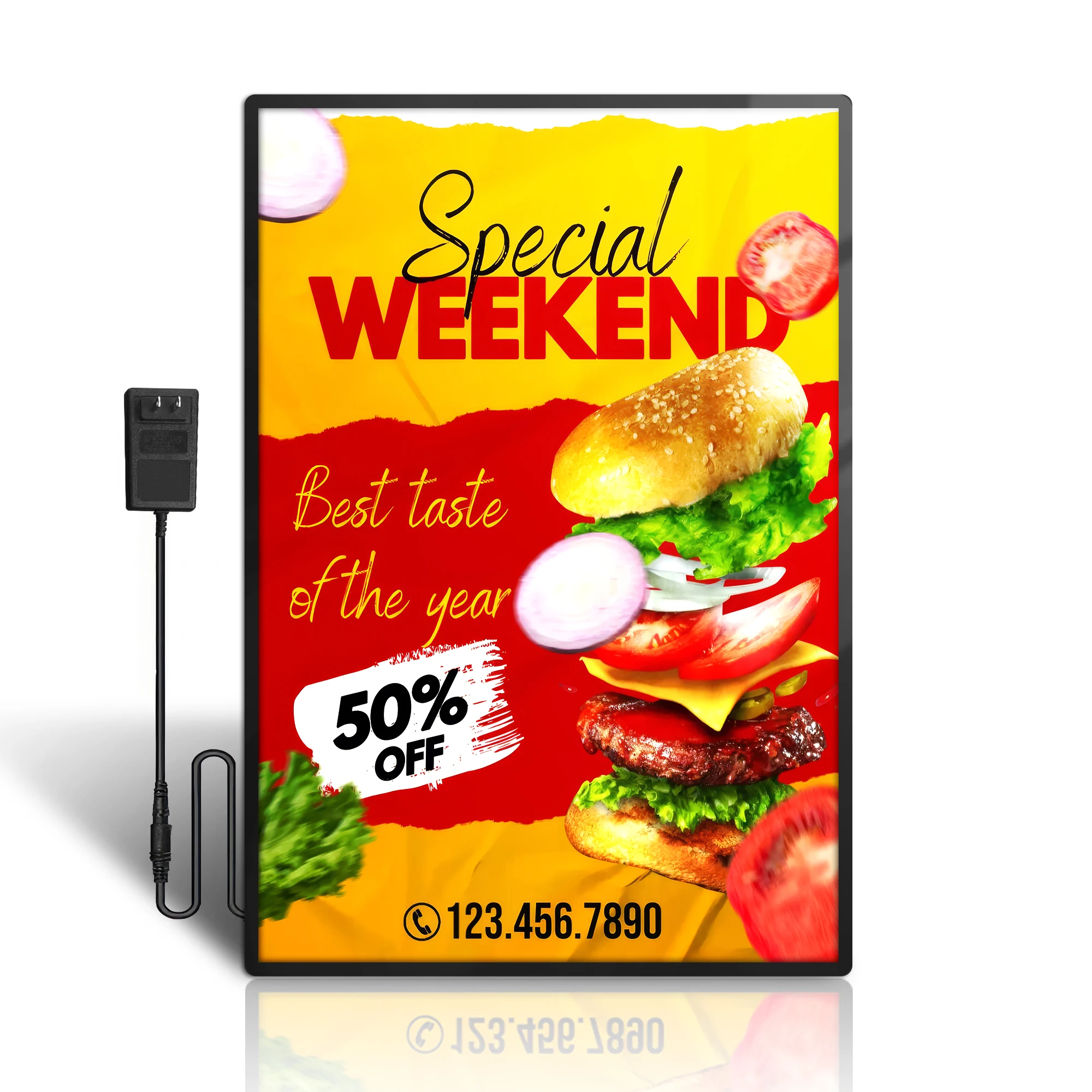 

led Acrylic Panel Advertising Light Box Ultra Slim Glass Advertising Indoor Outdoor Menu Light Box Frame